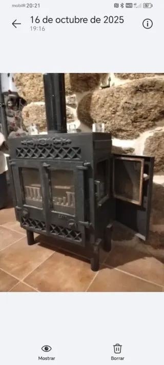 Estufa de leña hierro fundido