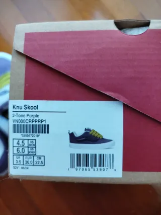 Zapatillas Vans Knu Skool de ante, Talla 36