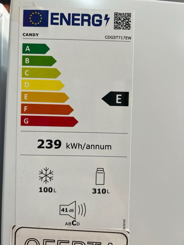 Frigorífico Candy CCG5T718EW1 No Frost Blanco