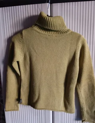 Maglione collo alto con fiori per bambina 10 anni