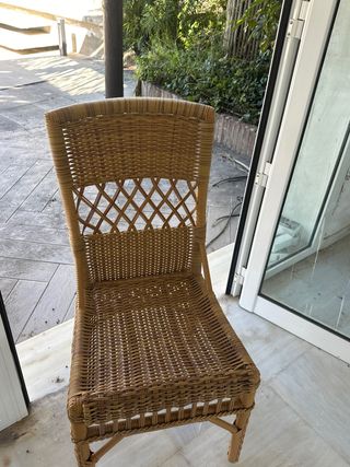 Sedia da esterno in rattan