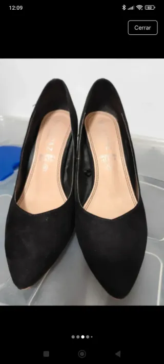 Tacones Mary Paz Talla 38 Negros