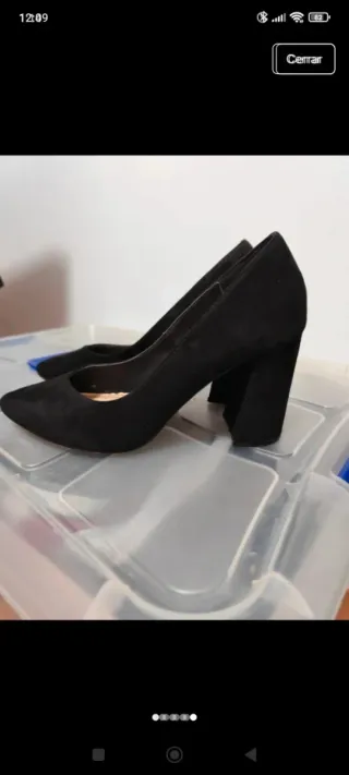 Tacones Mary Paz Talla 38 Negros
