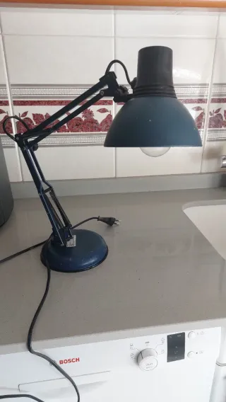 Flexo Vintage Metal y Plástico Azul