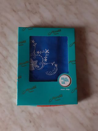 Tovaglietta da The anni 60 blu 80 x 80 Moretta x6