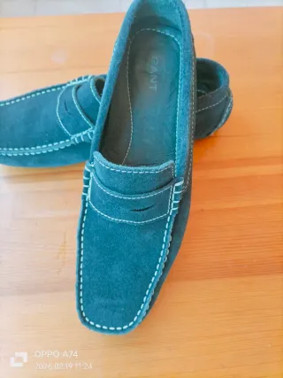 Mocasines Gant Piel Azul Mai indossato Tg.41