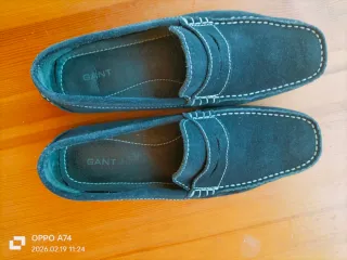 Mocasines Gant Piel Azul Mai indossato Tg.41