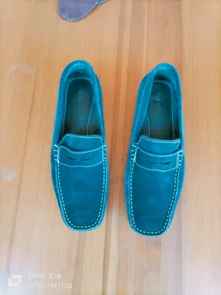 Mocasines Gant Piel Azul Mai indossato Tg.41