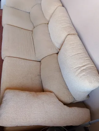 Sofá de 3 plazas + butaca extra a juego beige