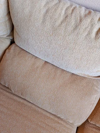 Sofá de 3 plazas + butaca extra a juego beige