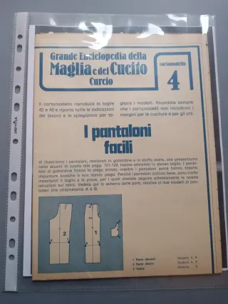 Cartamodello n. 4 Maglia e Cucito Curcio