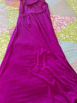 Vestido largo rosa de fiesta