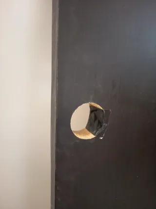 Encimera de escritorio de madera negra