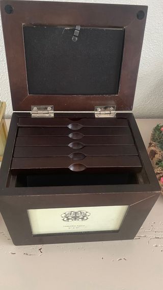 Caja Portafotos Álbum Madera Oscura