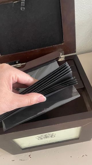 Caja Portafotos Álbum Madera Oscura