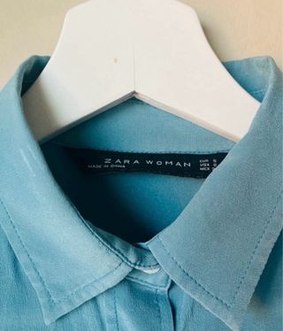 Camisa azul Zara