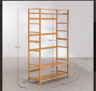 Mueble organizador de bambú