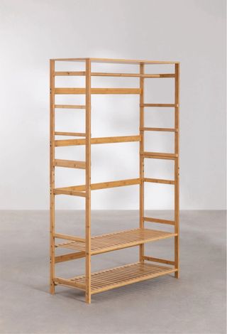 Mueble organizador de bambú