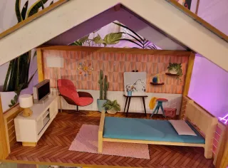 Casa de muñecas grande de madera