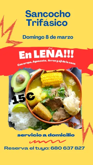 Sancocho leña colombiano