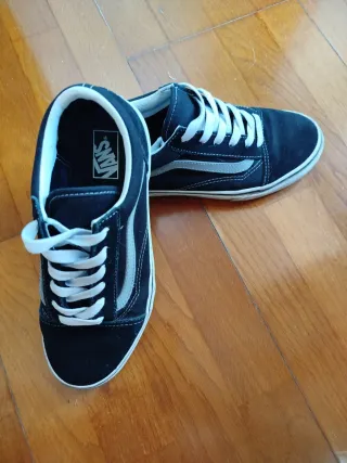 Zapatillas Vans Old Skool Ante Negras Talla 36