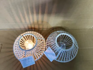 2 Candeeiros LED Estilo Boho a pilhas