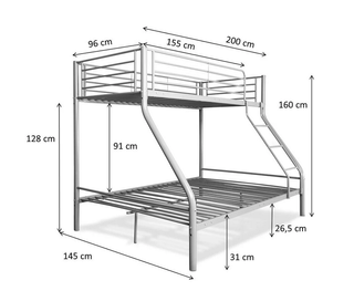 OFERTA - HERMOSA LITERA MATRIMONIAL SIN COLCHONES