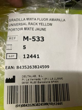 Gradilla Plástica para Tubos