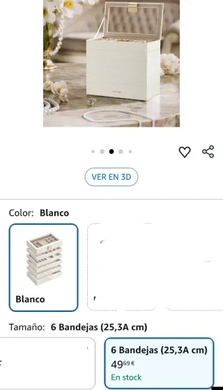 SONGMICS Caja Joyero Apilable, Caja de Joyas de 6