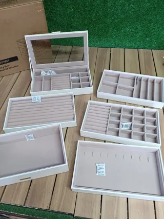 SONGMICS Caja Joyero Apilable, Caja de Joyas de 6