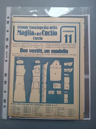 Cartamodello n. 11 Maglia e Cucito Curcio