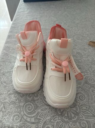 Bambas niña rosa y blancas