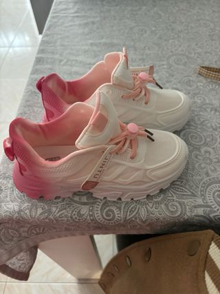 Bambas niña rosa y blancas