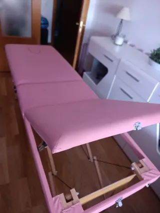 Camilla Masaje Plegable Rosa 3 Zonas