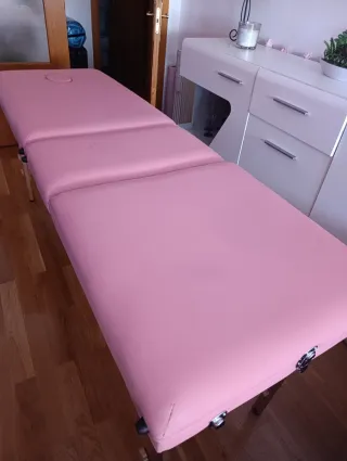 Camilla Masaje Plegable Rosa 3 Zonas