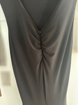 Vestido fiesta elástico rojo largo y otro negro