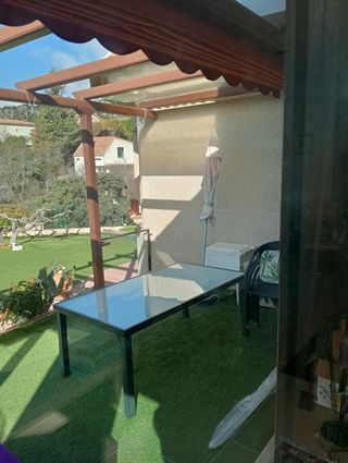 Mesa aluminio y 6 sillas sillón