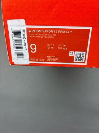 Nike Zoom Vapor 12 PRM Clay EU 40.5 Nuove