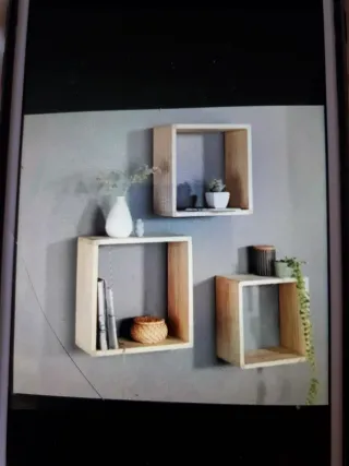 Cajas de Pared de Madera Home Accents (Set 3)