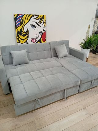 Sofá Cama Chaise Longue con Arcón