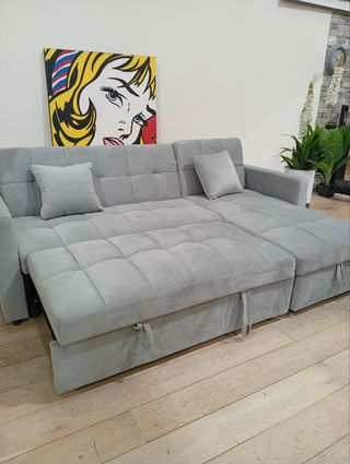 Sofá Cama Chaise Longue con Arcón