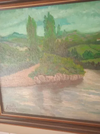 Cuadro Río Nalón de R. Sol (1974)