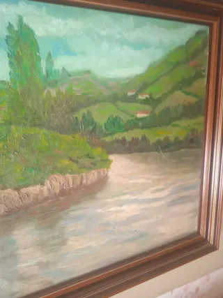 Cuadro Río Nalón de R. Sol (1974)