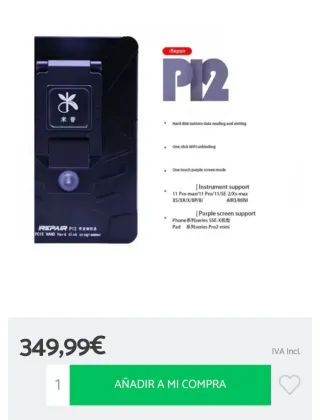 Irepair P12 Programador Actualización iPhone iPad