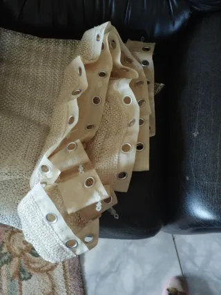 Cortina beige/blanca 2,40m x 5m