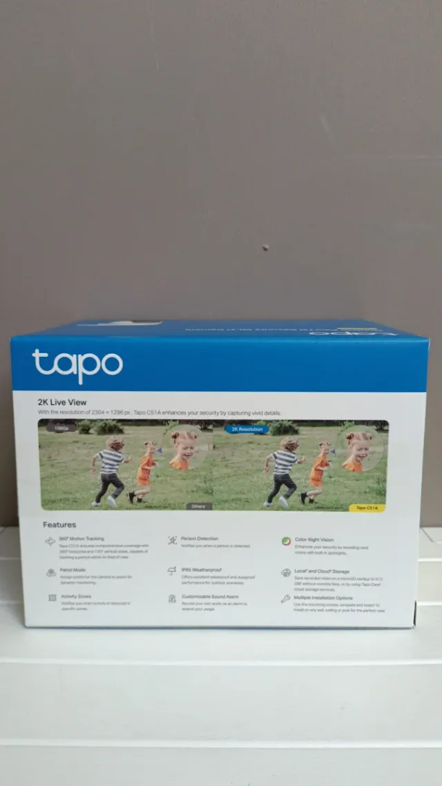 Tapo C51A Cámara Vigilancia Wi-Fi Exterior 2K