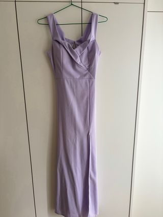 Vestido largo graduación malva