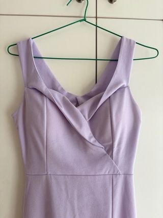 Vestido largo graduación malva