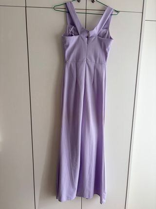 Vestido largo graduación malva