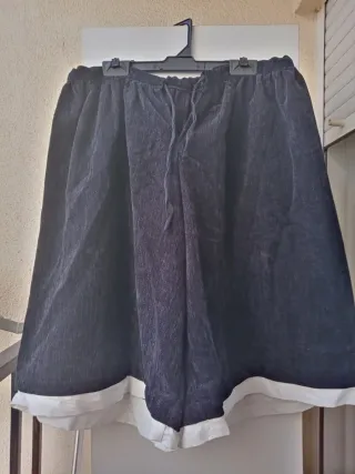 Faldón fallero aterciopelado negro talla 44